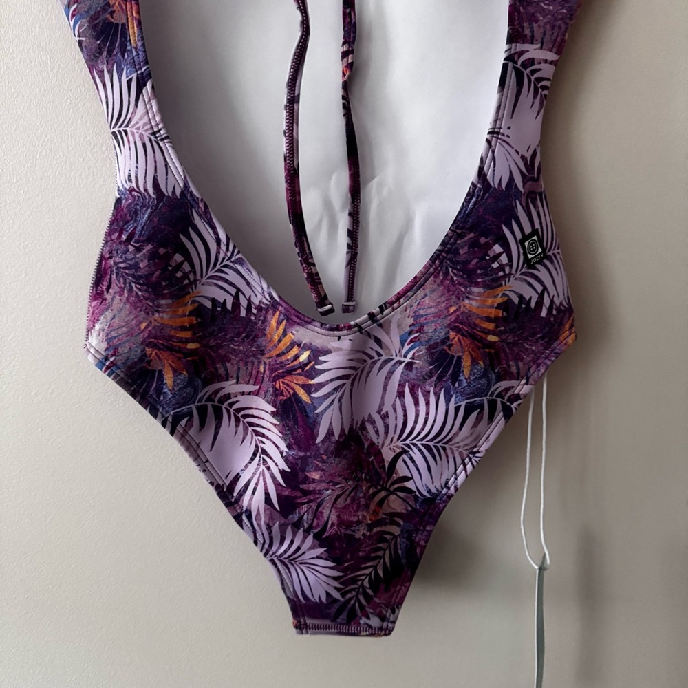Jolyn Clothing Purple and Orange Tropical Swimsuit - SPF50 - Small - NWT - Picture 5 of 6